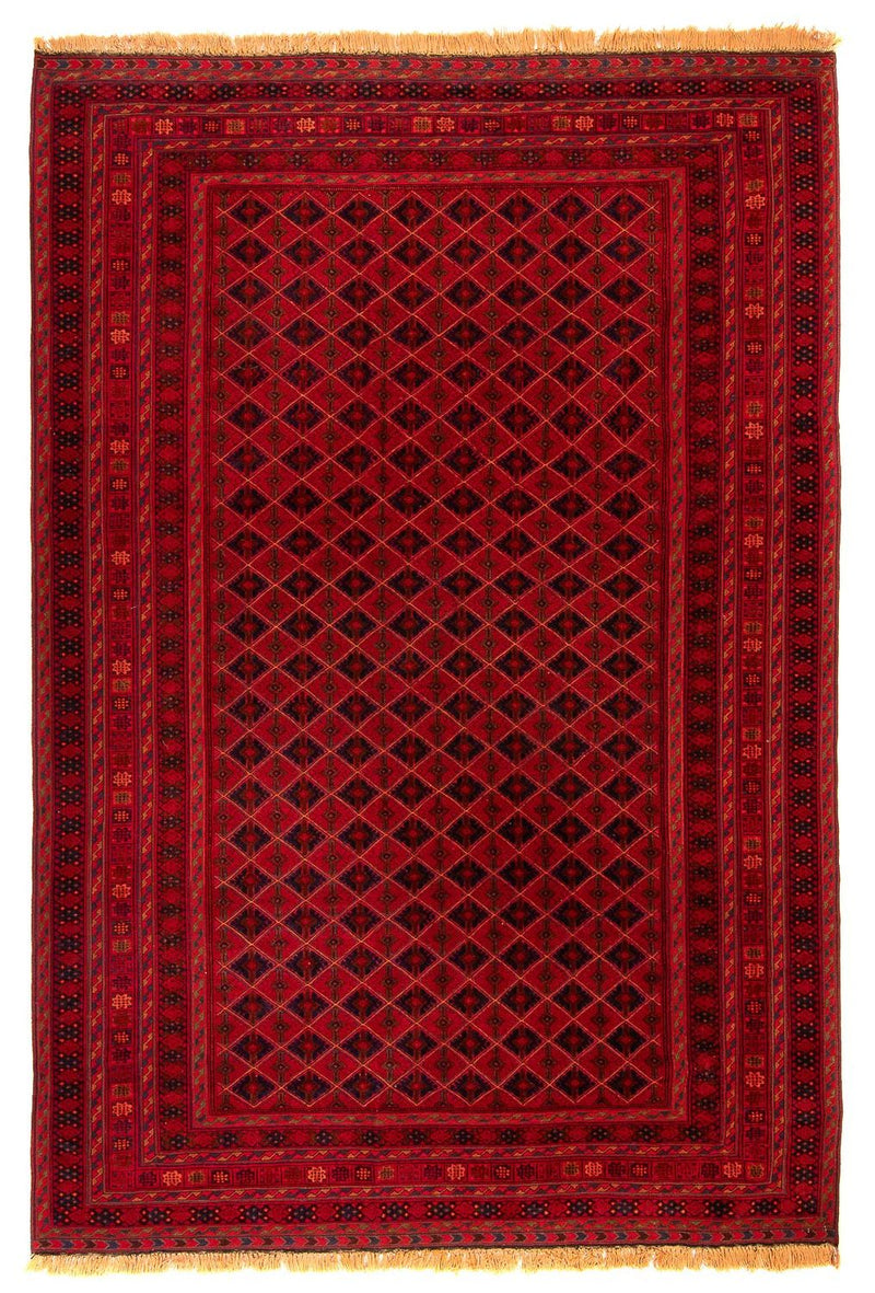 Alfombra afgana - Bukhara - 283 x 208 cm - rojo oscuro