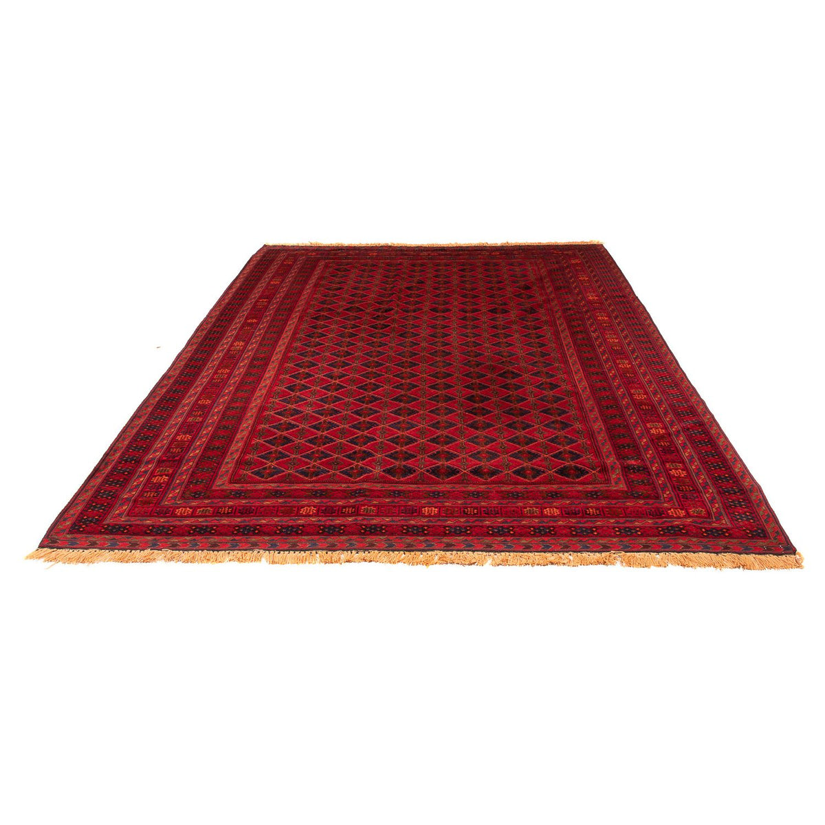 Alfombra afgana - Bukhara - 283 x 208 cm - rojo oscuro