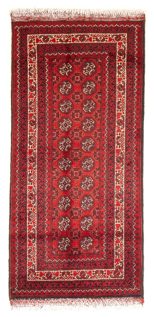Alfombra afgana - 100 x 69 cm - rojo oscuro