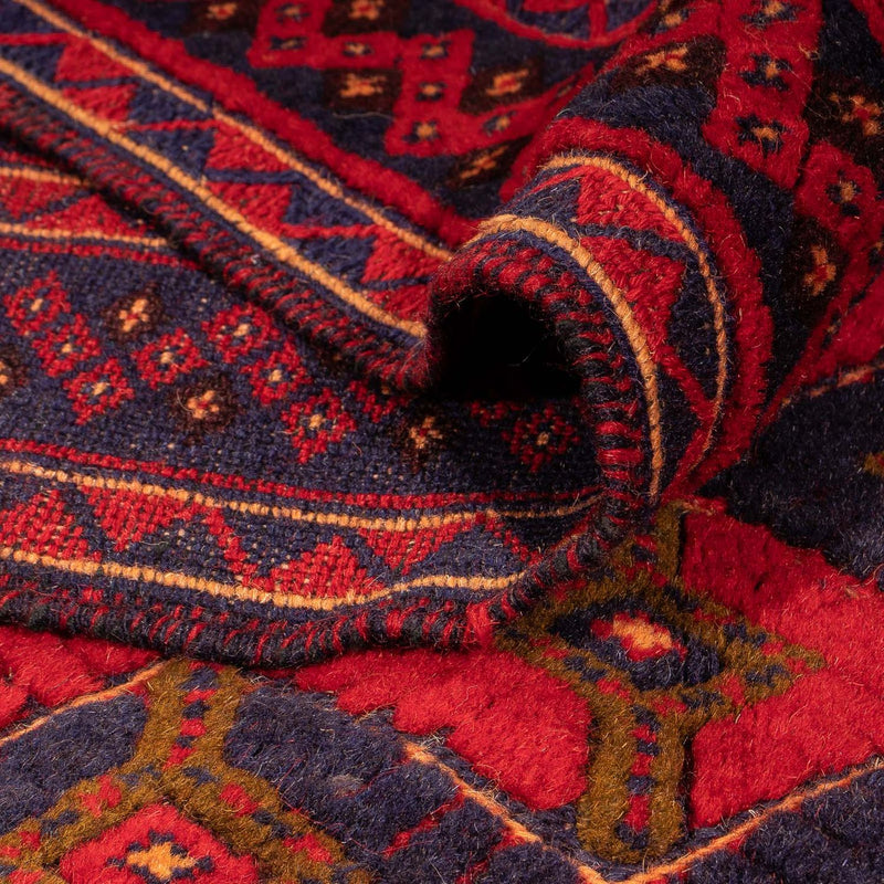 Alfombra Kelim - Oriental - 198 x 151 cm - rojo oscuro