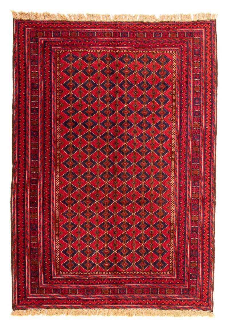 Alfombra Kelim - Oriental - 202 x 153 cm - rojo oscuro