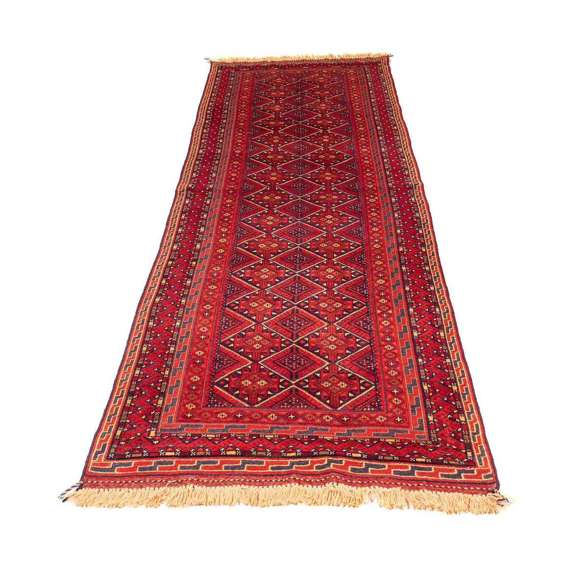 Alfombra de pasillo Alfombra Kelim - Oriental - 279 x 81 cm - rojo oscuro