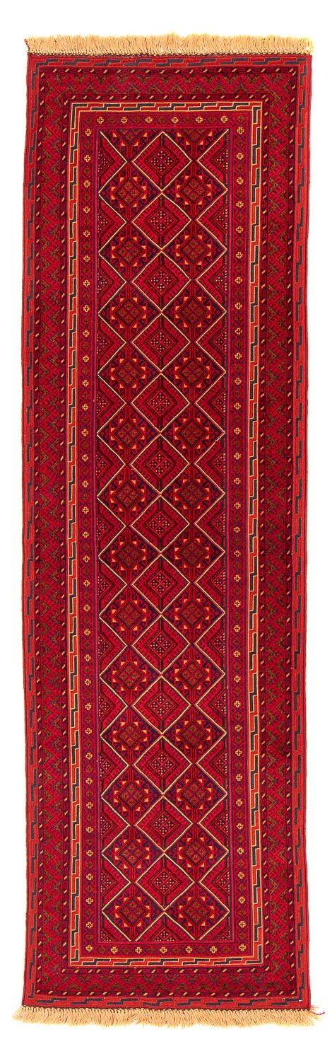 Alfombra de pasillo Alfombra Kelim - Oriental - 280 x 69 cm - rojo oscuro