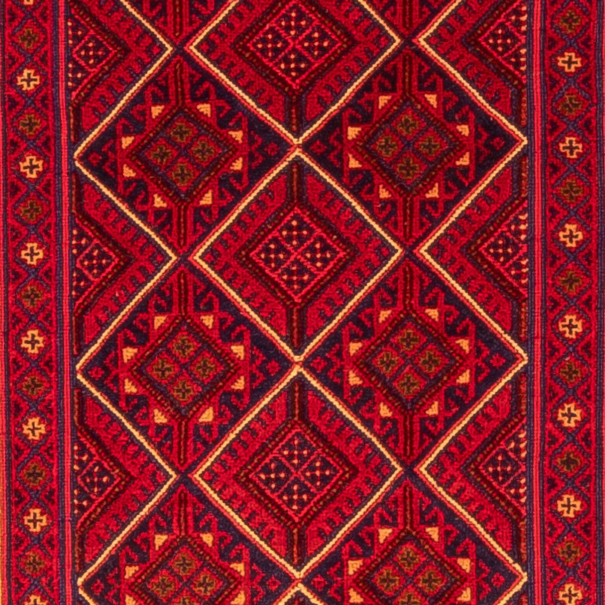 Alfombra de pasillo Alfombra Kelim - Oriental - 280 x 69 cm - rojo oscuro