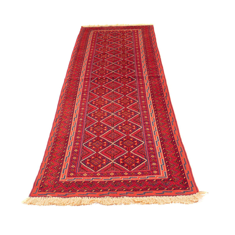 Alfombra de pasillo Alfombra Kelim - Oriental - 280 x 69 cm - rojo oscuro