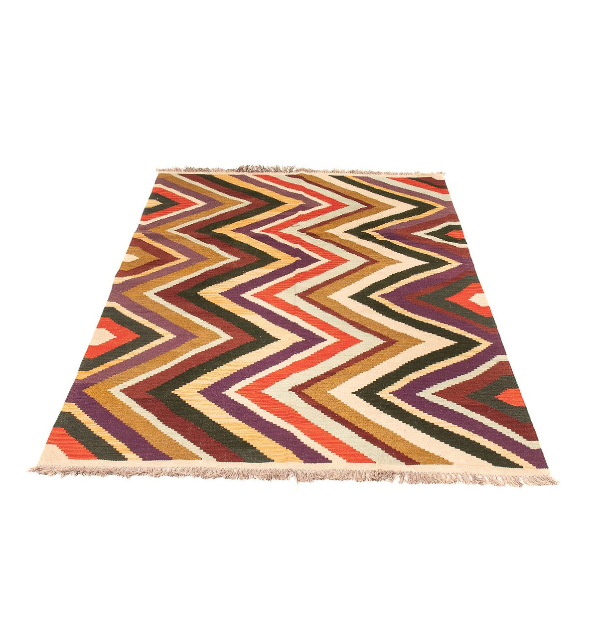 Alfombra Kelim - Splash - 203 x 145 cm - multicolor