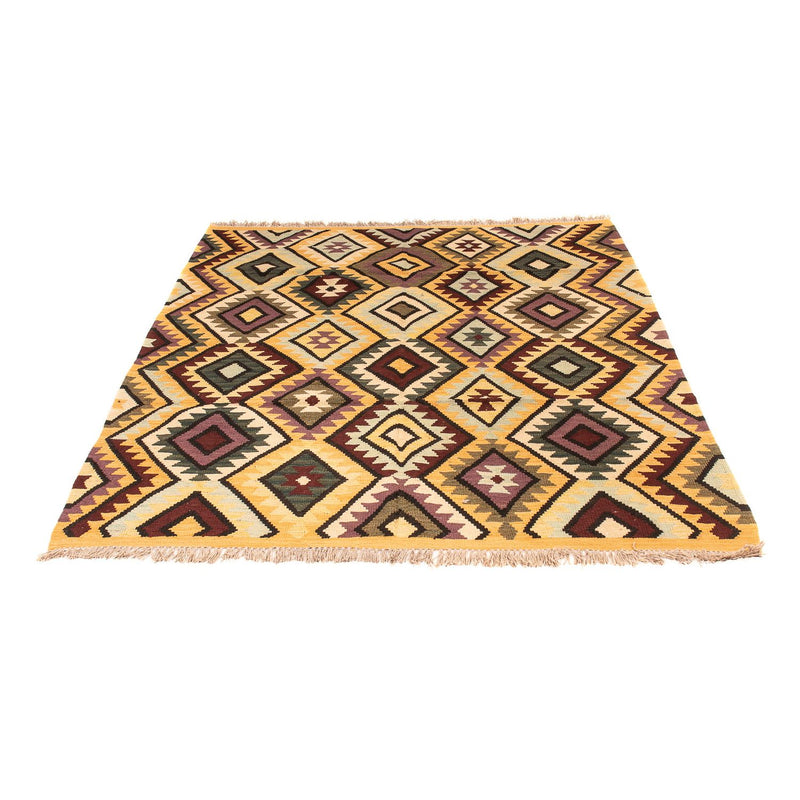 Alfombra Kelim - Splash - 193 x 154 cm - multicolor