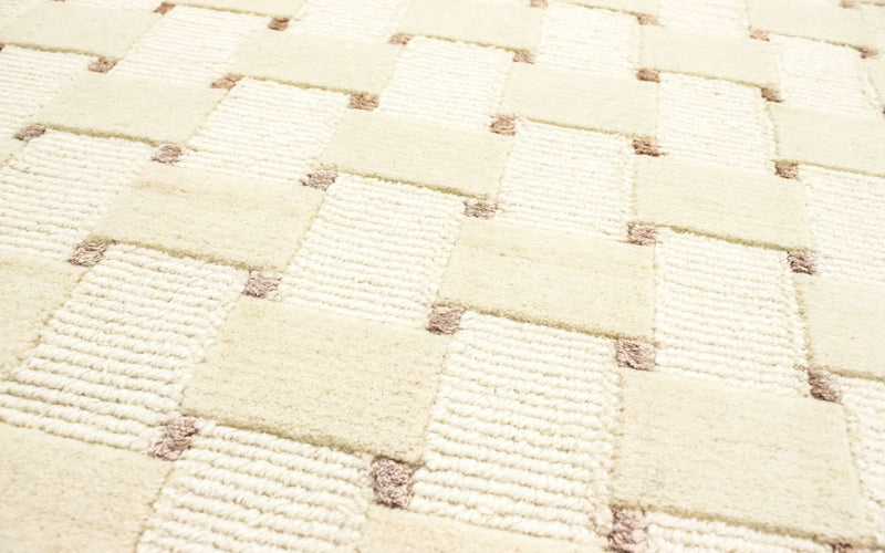 Alfombra de Nepal redondo  - 150 x 150 cm - beige