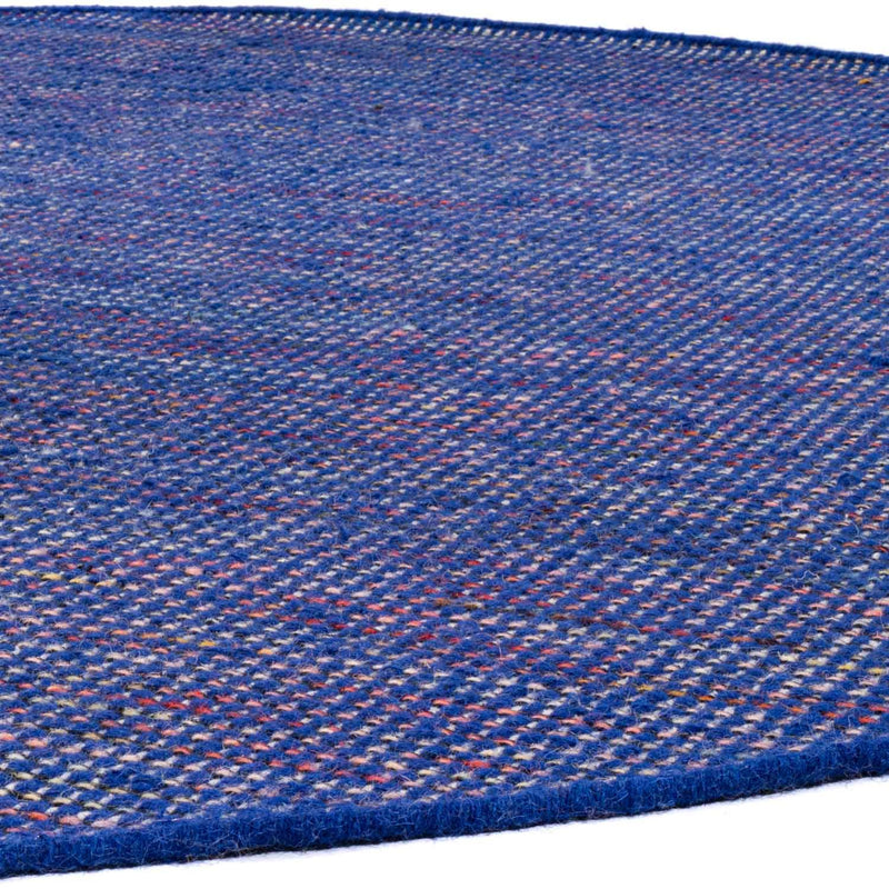 Alfombra Kelim - Tendencia redondo  - 200 x 200 cm - azul