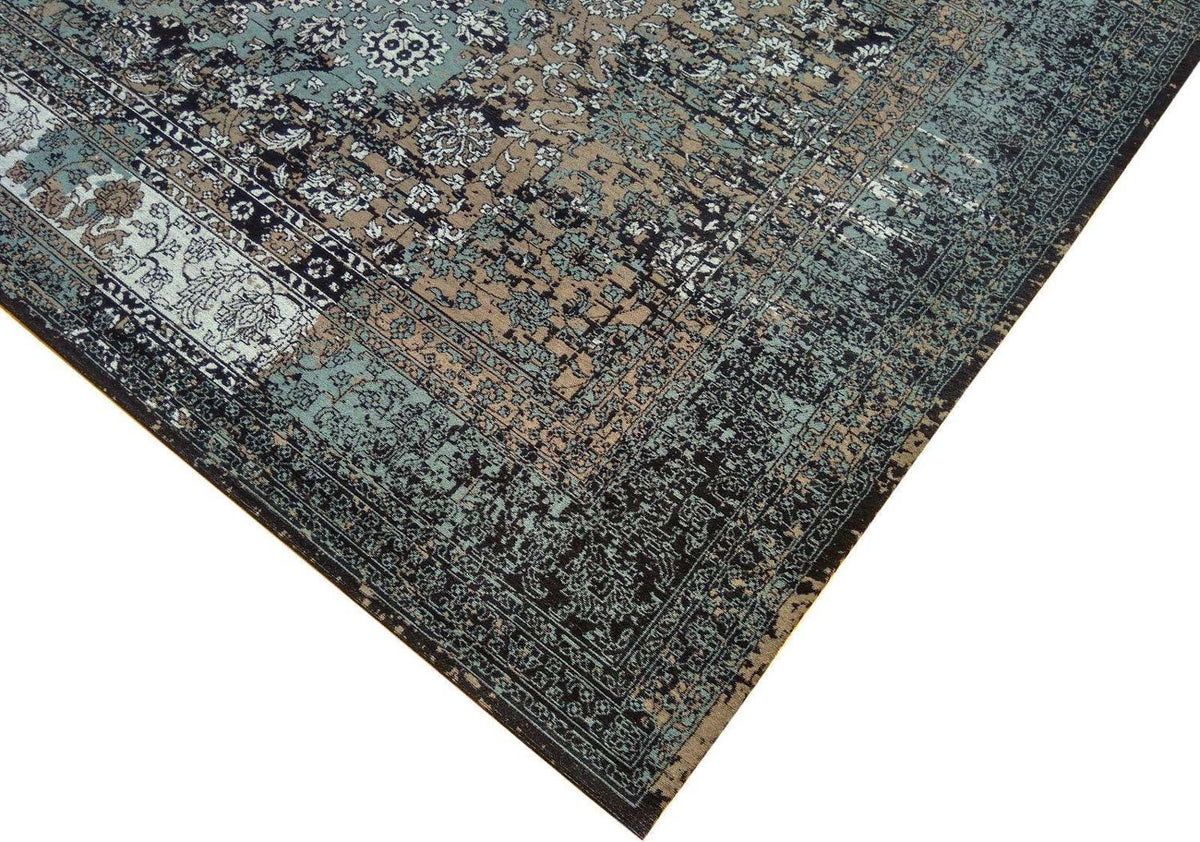 Alfombra de pasillo Alfombra Vintage - 300 x 80 cm - azul