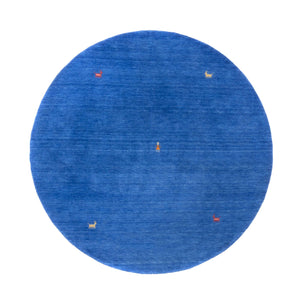 Alfombra Gabbeh - Softy redondo  - 250 x 250 cm - azul