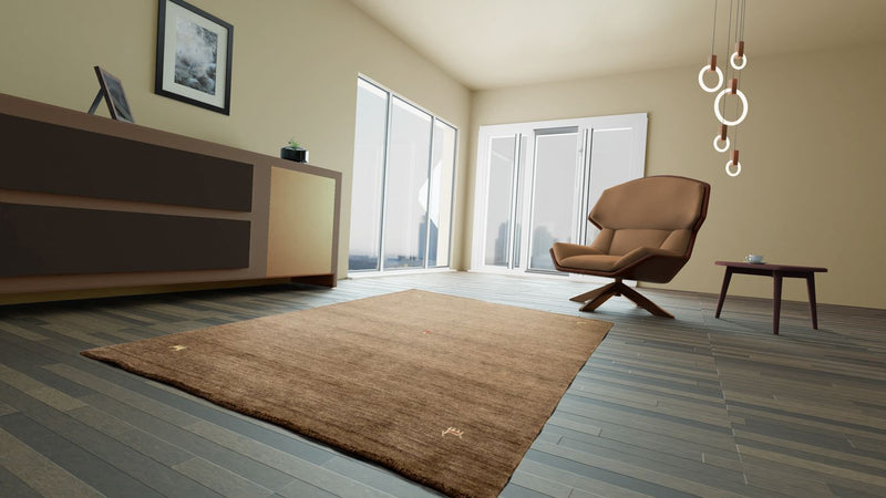 Alfombra Gabbeh - Indus - 250 x 200 cm - marrón