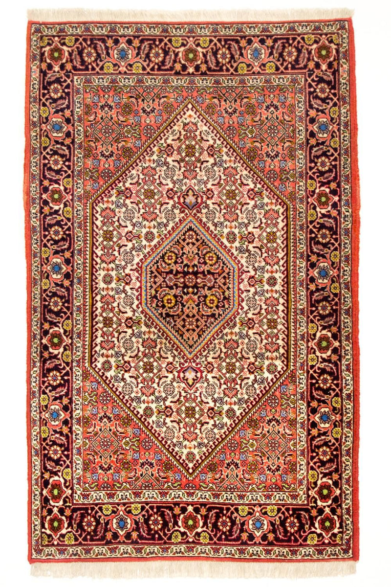 Alfombra persa - Bidjar - 140 x 88 cm - rojo