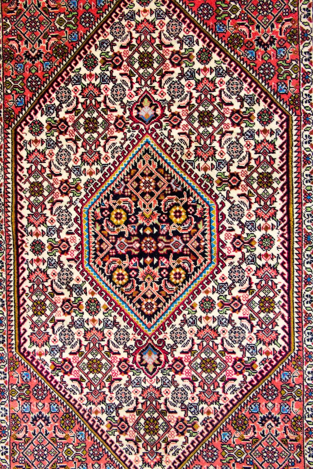 Alfombra persa - Bidjar - 140 x 88 cm - rojo