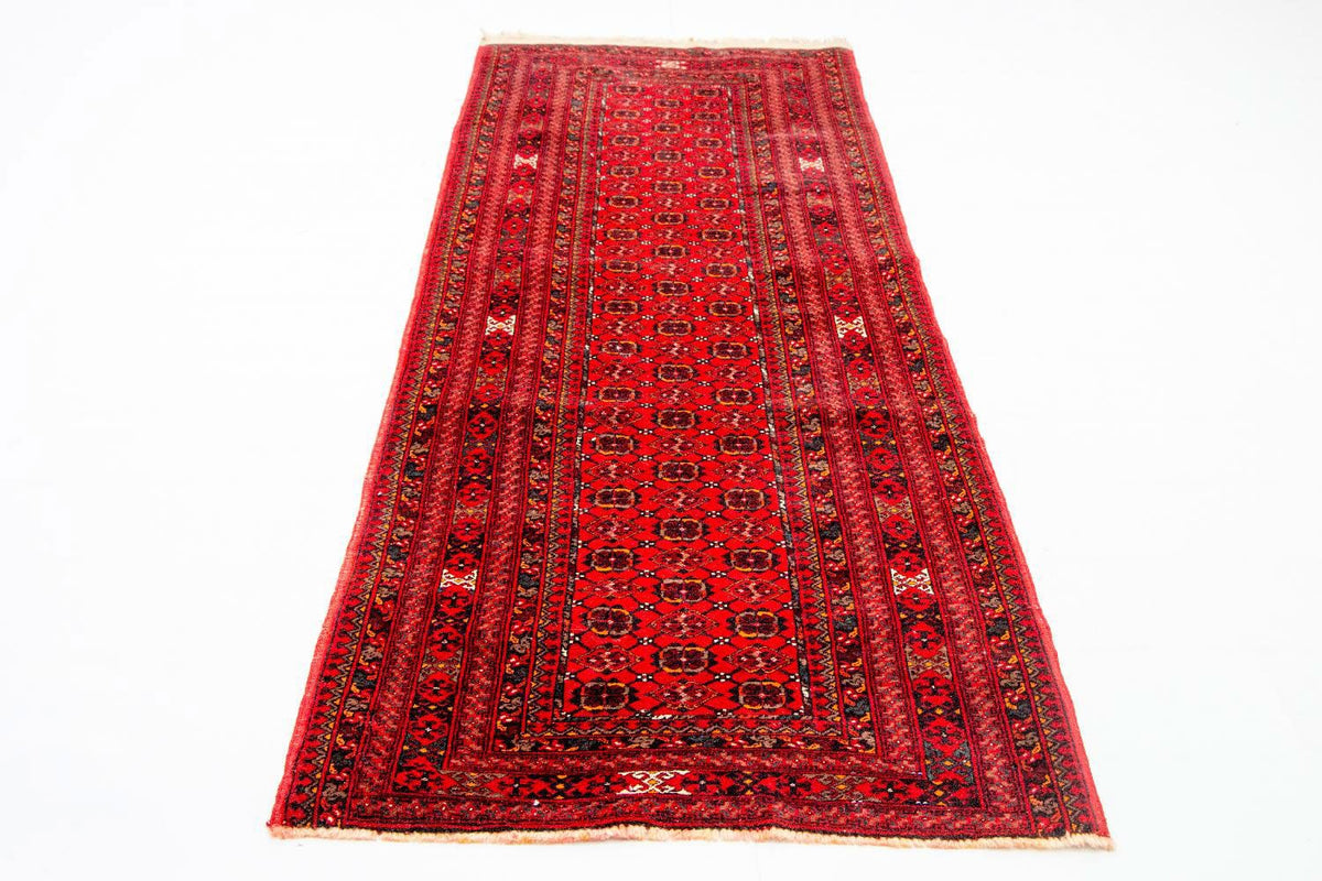 Alfombra de pasillo Alfombra afgana - Bukhara - 257 x 83 cm - rojo