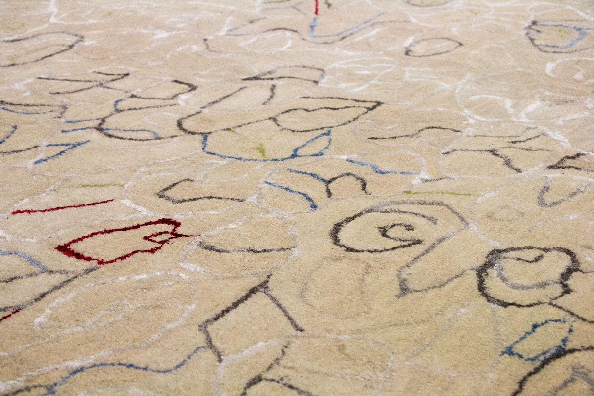 Alfombra de diseño - 242 x 152 cm - beige