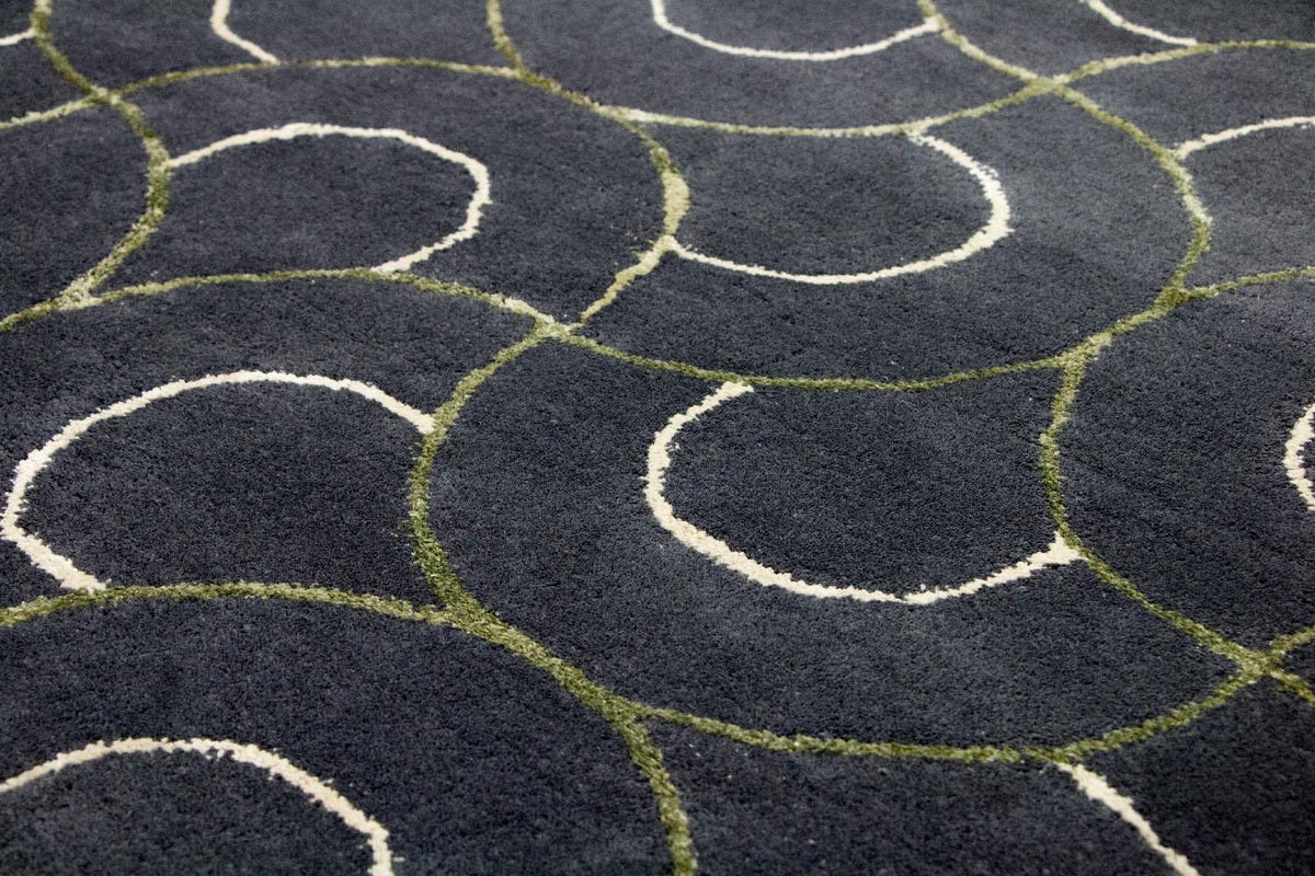 Alfombra de diseño - 242 x 152 cm - azul