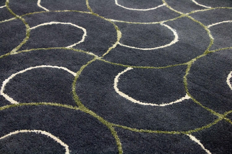 Alfombra de diseño - 242 x 152 cm - azul