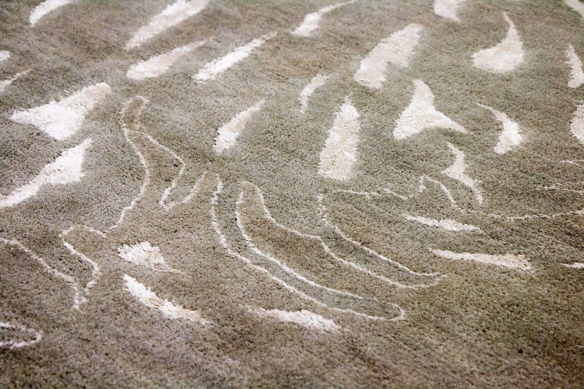 Alfombra de diseño - 242 x 153 cm - marrón