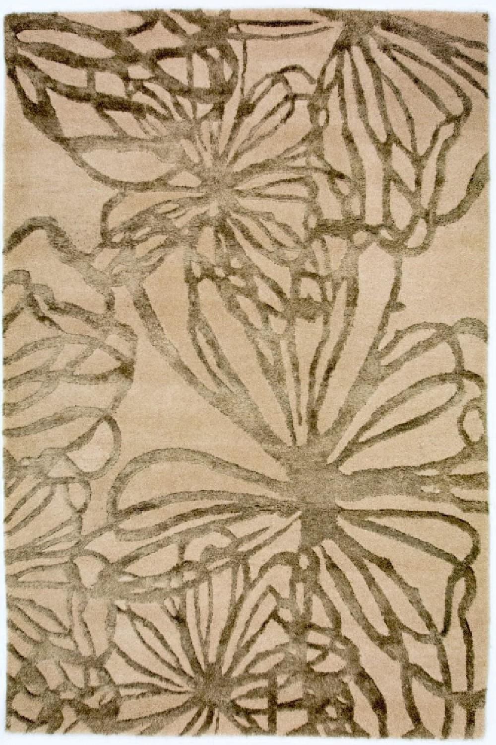 Alfombra de diseño - 193 x 134 cm - beige