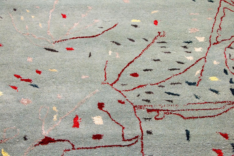 Alfombra de diseño - 243 x 156 cm - azul claro