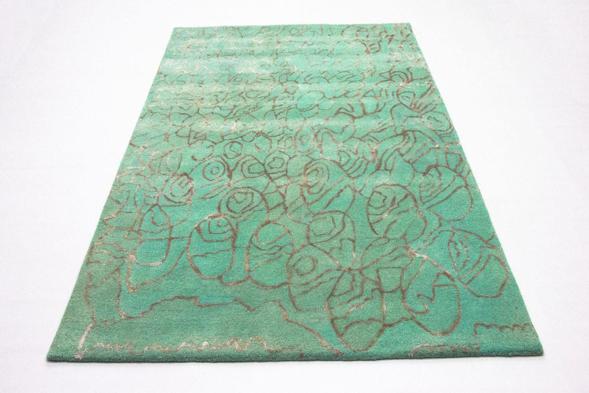 Alfombra de diseño - 244 x 153 cm - turquesa