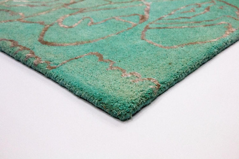 Alfombra de diseño - 244 x 153 cm - turquesa