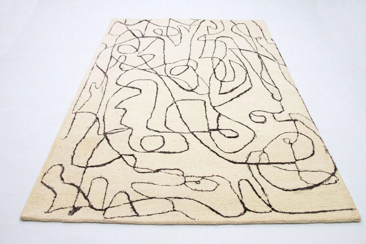 Alfombra de diseño - 243 x 153 cm - beige