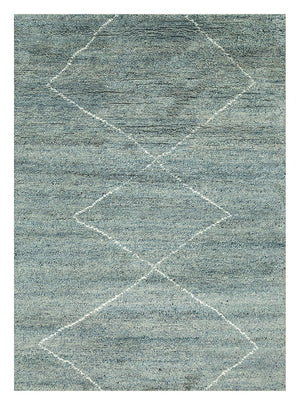 Alfombra de lana - 240 x 150 cm - azul petróleo