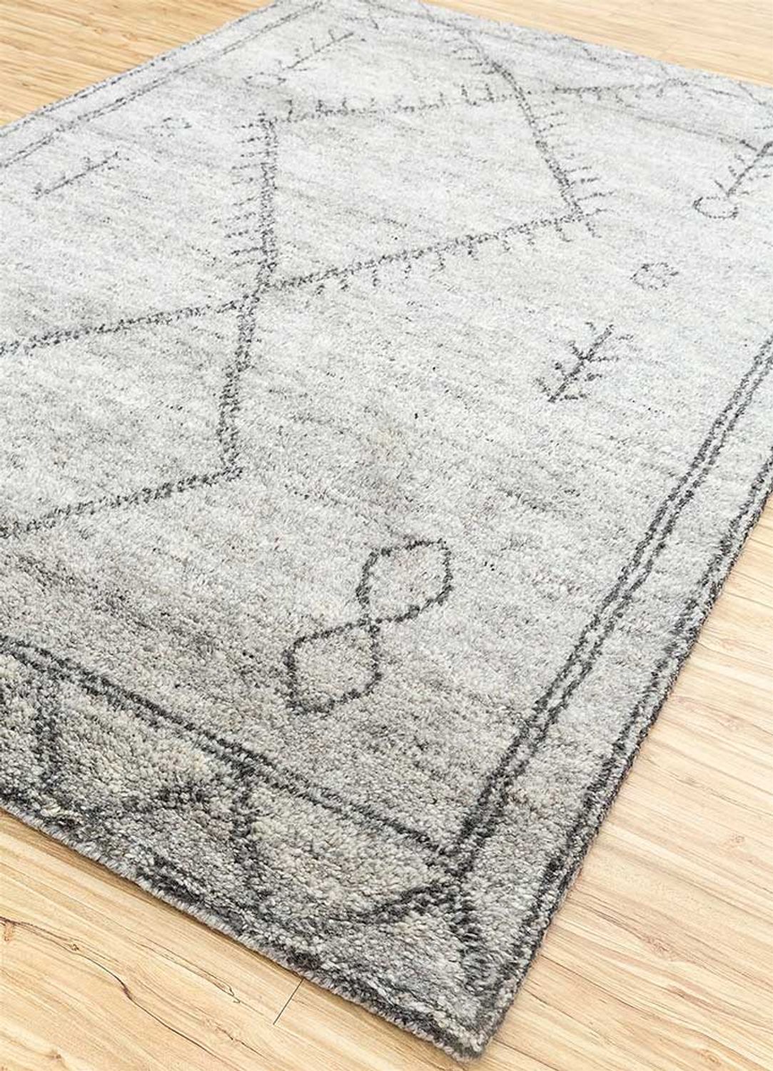 Alfombra de lana - 240 x 150 cm - beige