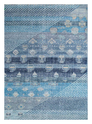 Alfombra de lana - 240 x 150 cm - azul