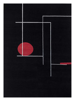 Alfombra de lana - 270 x 180 cm - negro