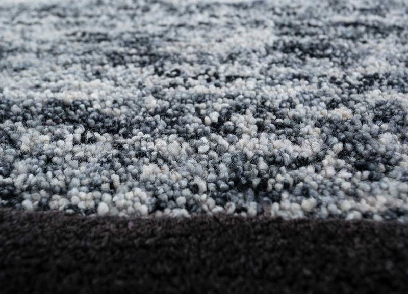 Alfombra de lana - 270 x 180 cm - blanco y negro