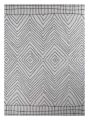Alfombra de lana - 330 x 240 cm - gris claro
