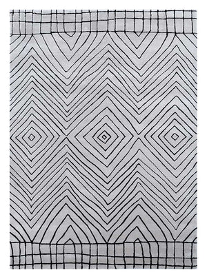 Alfombra de lana - 330 x 240 cm - gris claro
