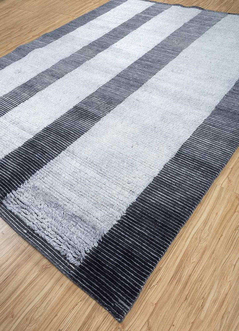 Alfombra de lana - 300 x 240 cm - plata