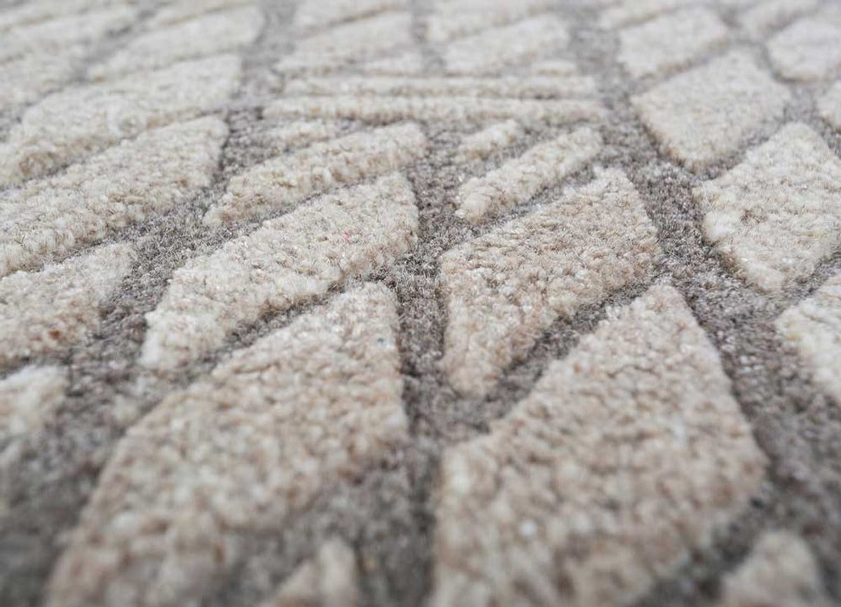 Alfombra de lana - 240 x 150 cm - beige oscuro