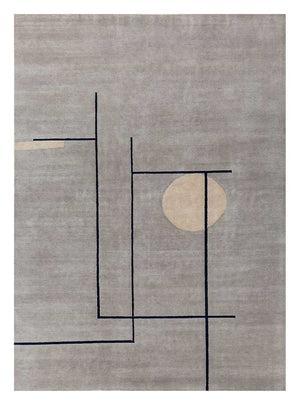 Alfombra de lana - 300 x 240 cm - gris