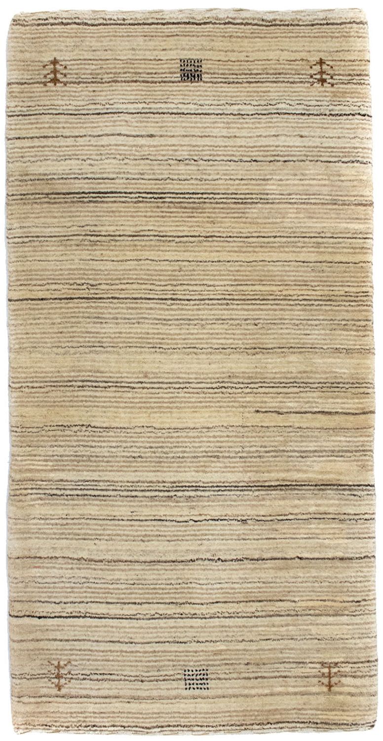 Alfombra de lana - 124 x 63 cm - natural