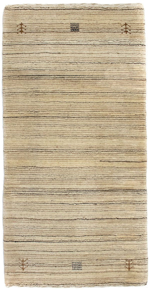 Alfombra de lana - 124 x 63 cm - natural