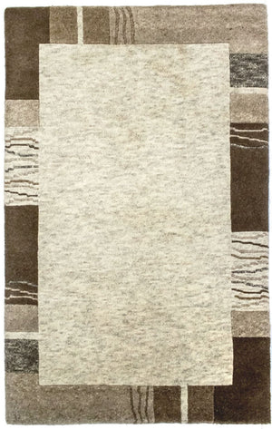 Alfombra de Nepal - 183 x 118 cm - beige