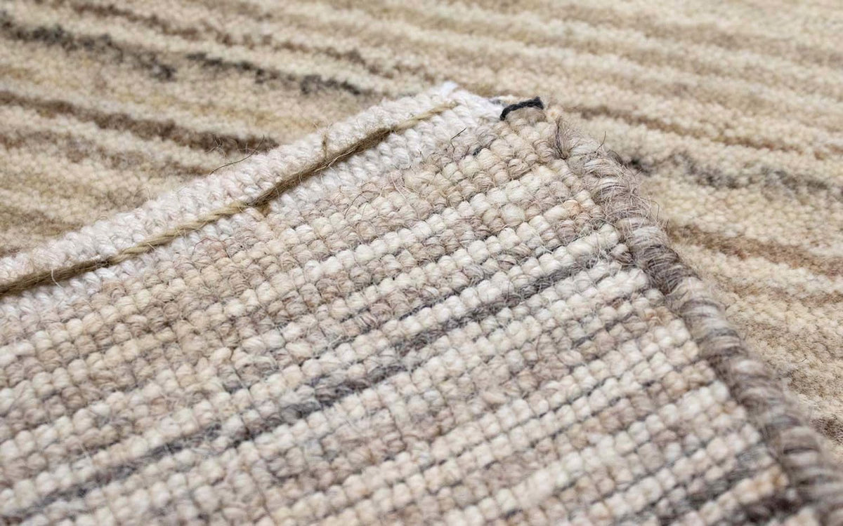 Alfombra de lana - 124 x 63 cm - natural
