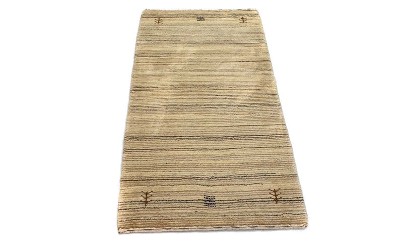 Alfombra de lana - 124 x 63 cm - natural
