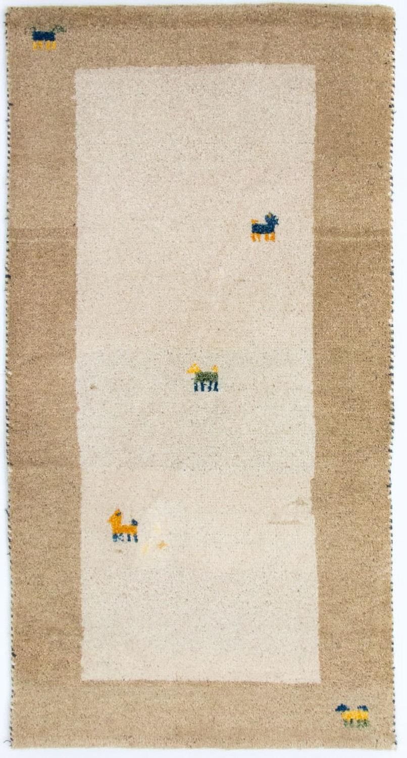 Alfombra Gabbeh - Indus - 140 x 70 cm - beige