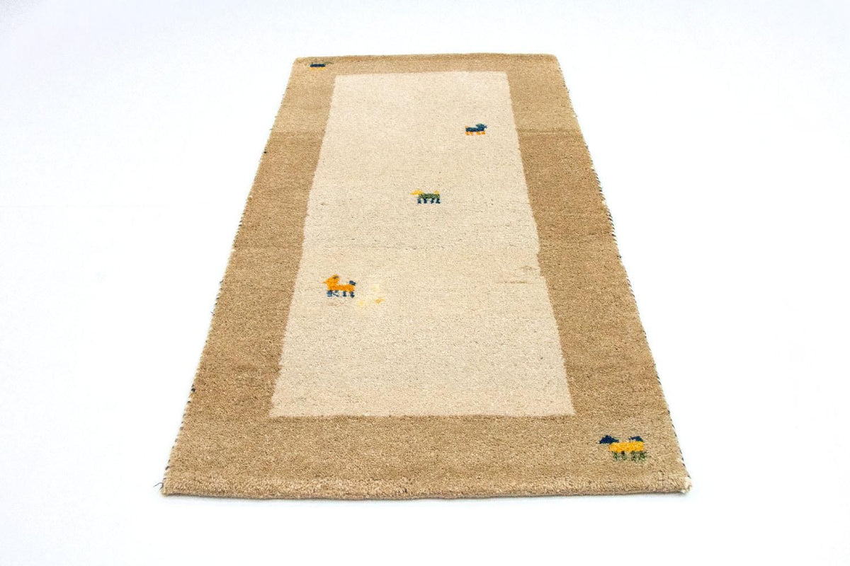 Alfombra Gabbeh - Indus - 140 x 70 cm - beige