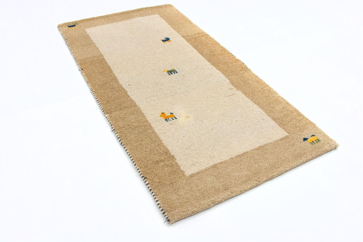 Alfombra Gabbeh - Indus - 140 x 70 cm - beige