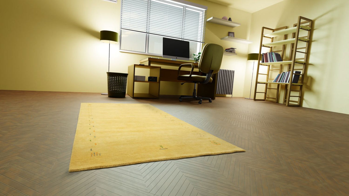 Alfombra Gabbeh - Indus - 250 x 200 cm - oro