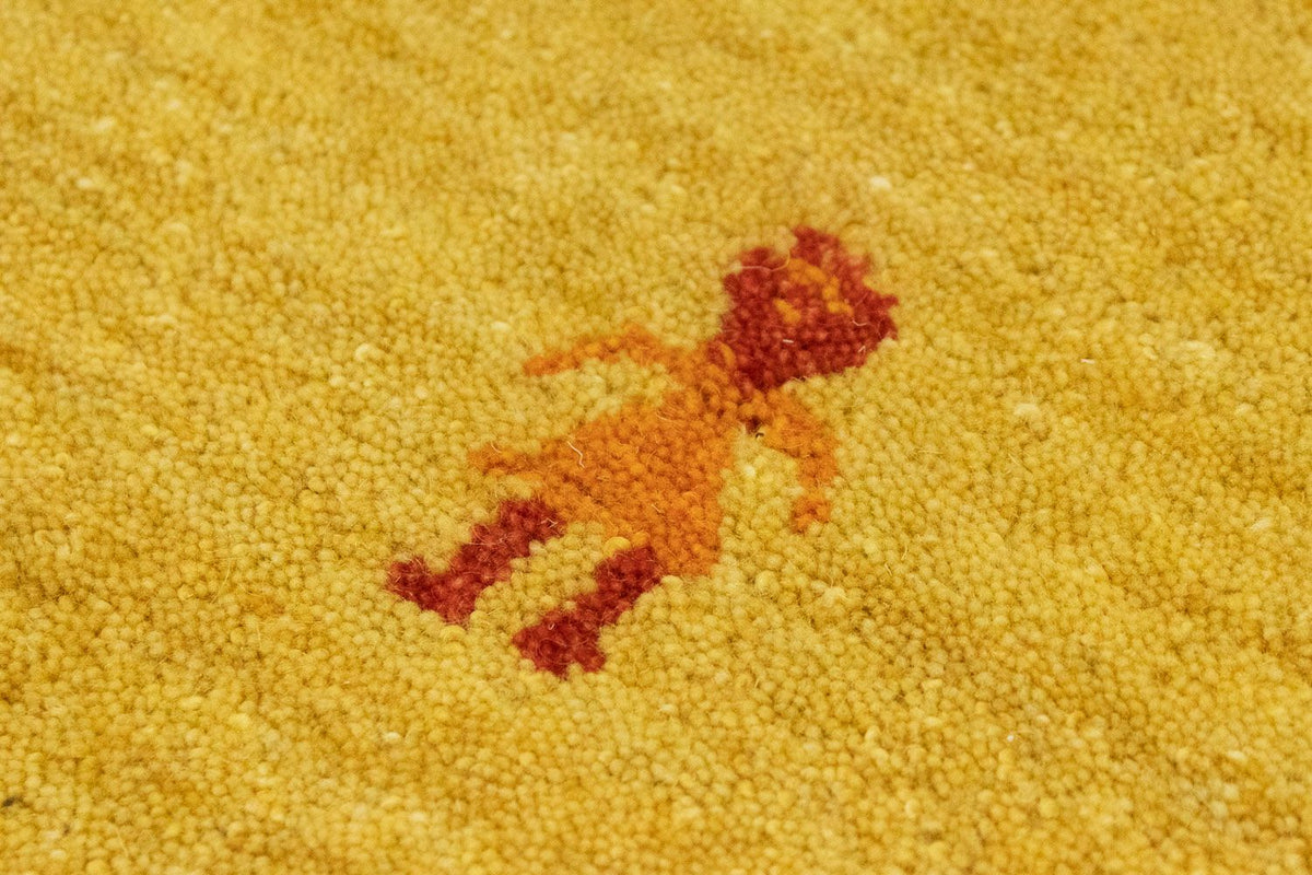 Alfombra de pasillo Alfombra Gabbeh - Softy - 200 x 80 cm - oro