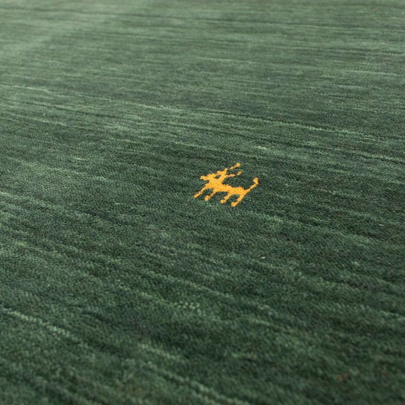 Alfombra Gabbeh - Softy - 160 x 90 cm - verde oscuro