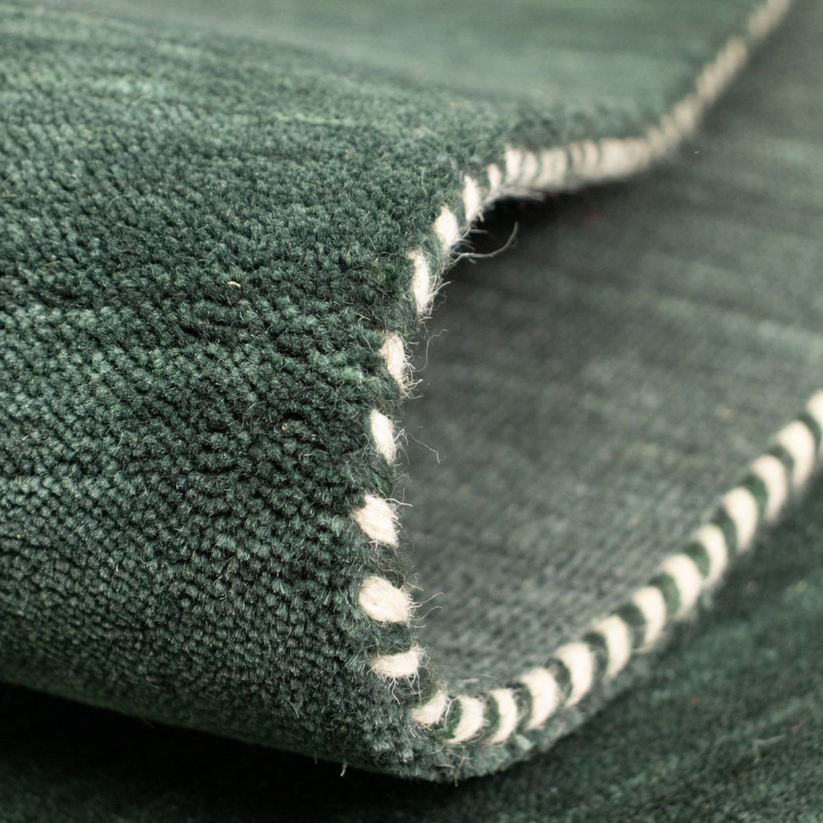 Alfombra Gabbeh - Softy - 160 x 90 cm - verde oscuro